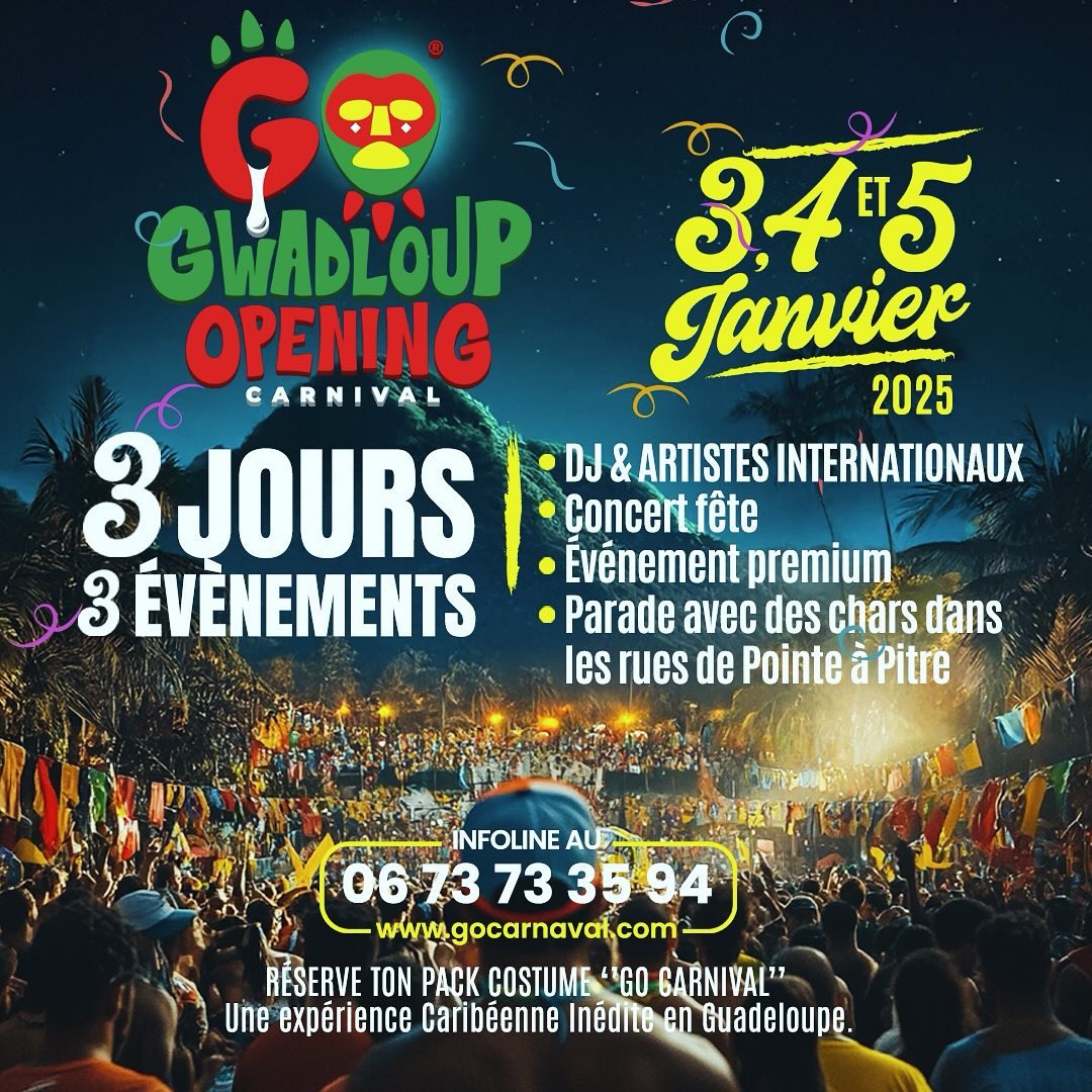 Go Guadeloupe Opening Carnival | Carnaval Guadeloupe | Que faire en guadeloupe | Agenda Guadeloupe